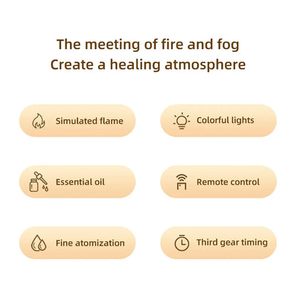 2-in-1 Fire Humidifier and Aroma Diffuser